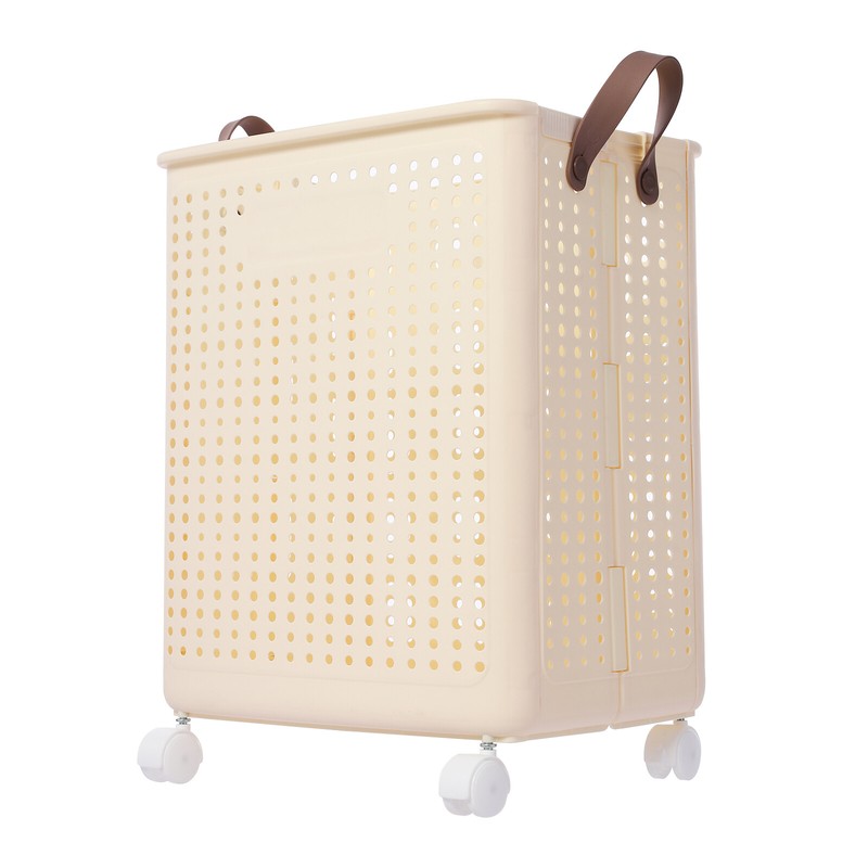 Collapsible Laundry Hamper With Wheels - Foldable 66 lb Capacity Ventilated gallery