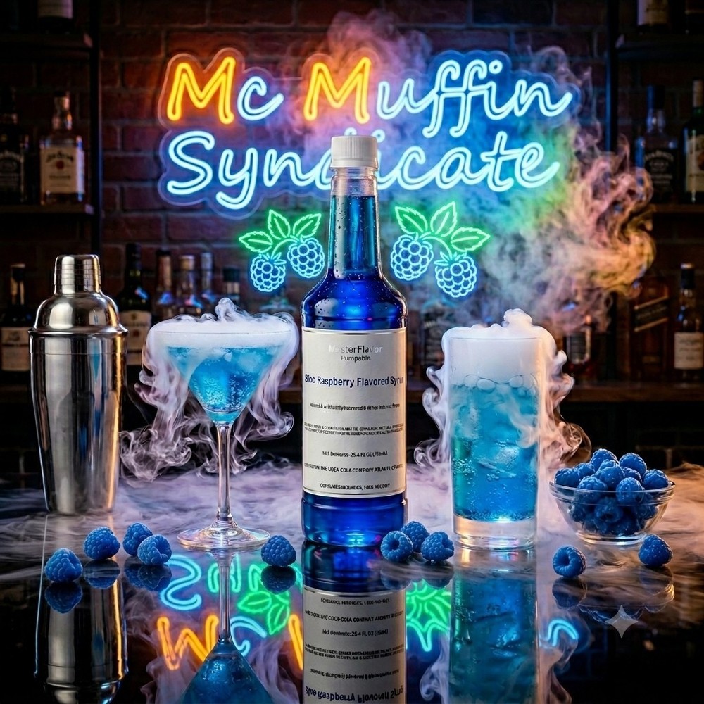 Master Flavor Pumpable ~ Blue Raspberry Flavored Syrup ~ 25.4 Fl Oz ~ Brand New