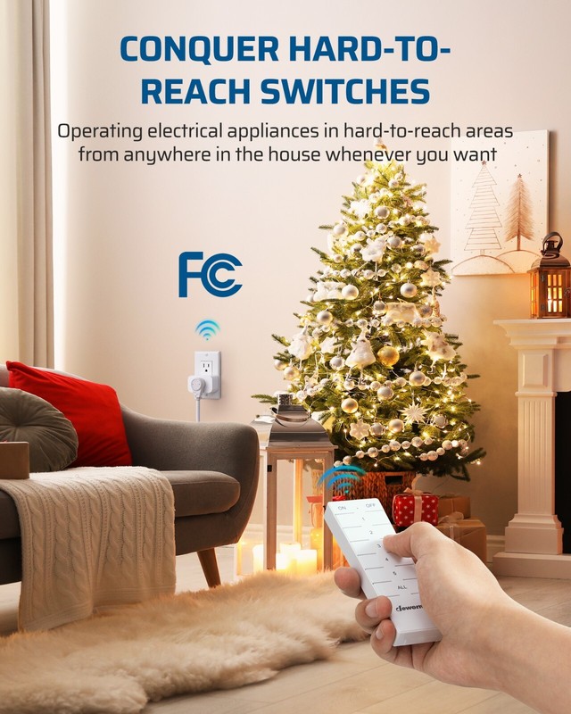 DEWENWIL Wireless Remote Control Outlet Switch Power Plug In for lights LED Bulb gallery