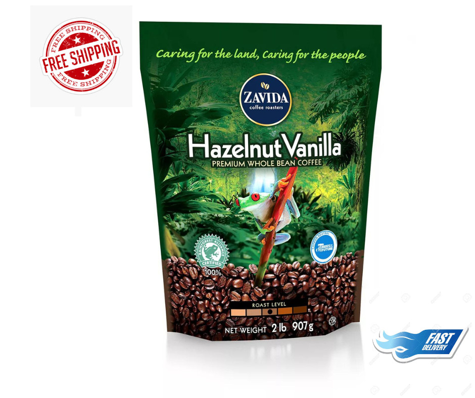Zavida Coffee Whole Bean Coffee Hazelnut Vanila l{ 2 lb} gallery