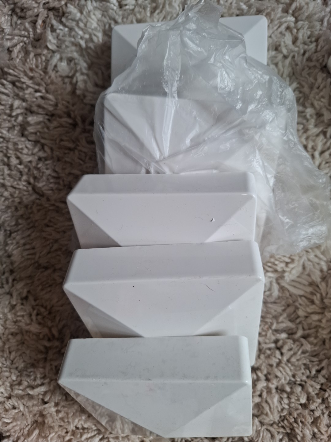 Pyramid White PVC Vinyl Post Top Caps, Fence Post Caps 5 Pack 4”x4” gallery