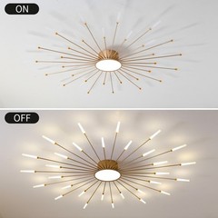 Gold Firework LED Ceiling Light 30+1, Smart Dimmable w/ APP & Remote