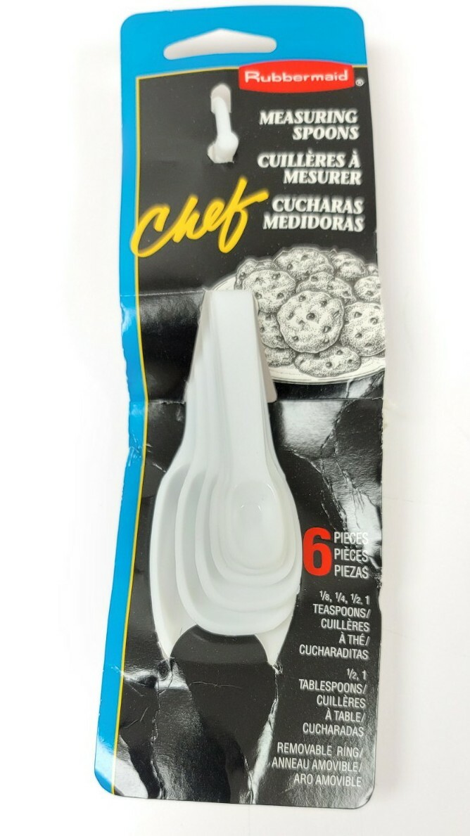 Rubbermaid Chef Measuring Spoons Plastic 6 Pc Set 1/8-1/4-1/2-1-TSP 1/2-1 TBSP gallery