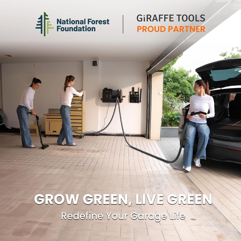 Giraffe Tools Wet Dry Vacuum Cleaner with 30FT Retractable Hose--Remote Control gallery