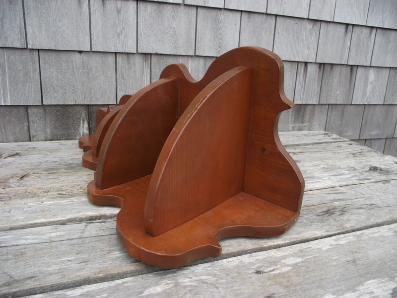 Solid Wood Corner Wall Hanging Shelf 22"-Wooden 3 Tier Pine Knick Knack Tea Cup gallery