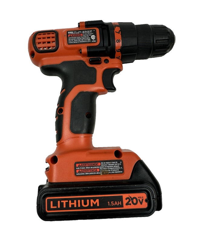 BLACK + DECKER LDX120 20V Cordless Drill Driver - TOOL + Battery Only gallery