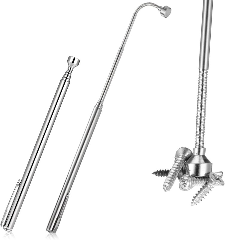 2-Pack Telescopic Magnetic Pickup Tools - 5 lbs, 26-Inch, Flexible, Portable gallery