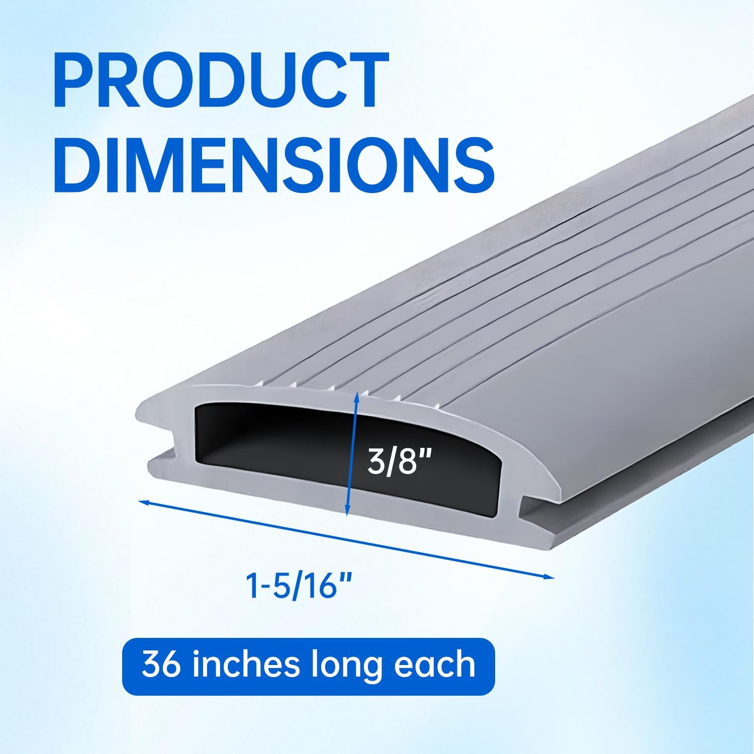 2 PCS 36 Inch Vinyl Insert For Adjustable Aluminum Threshold 15/16 x 3/8 gallery