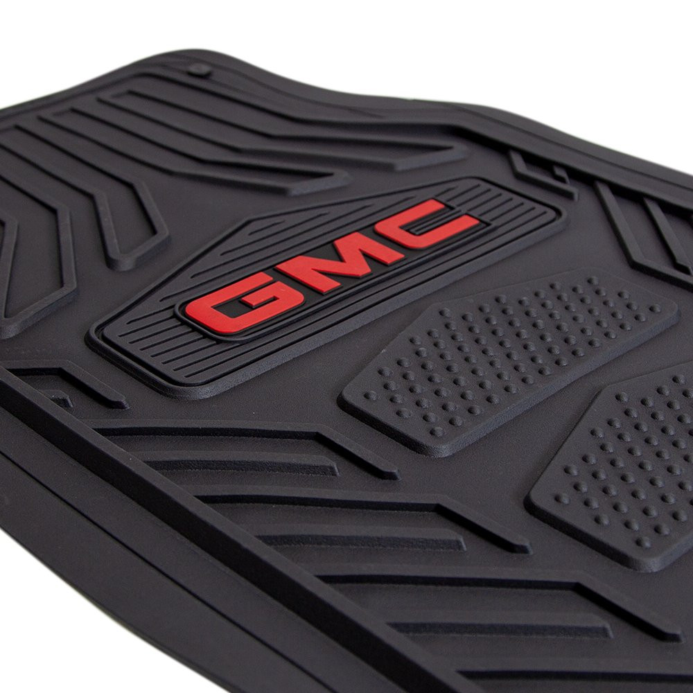 GMC Weatherproof Vehicle Floor Mat Set Durable Easy Clean Universal Fit 4 Piece gallery