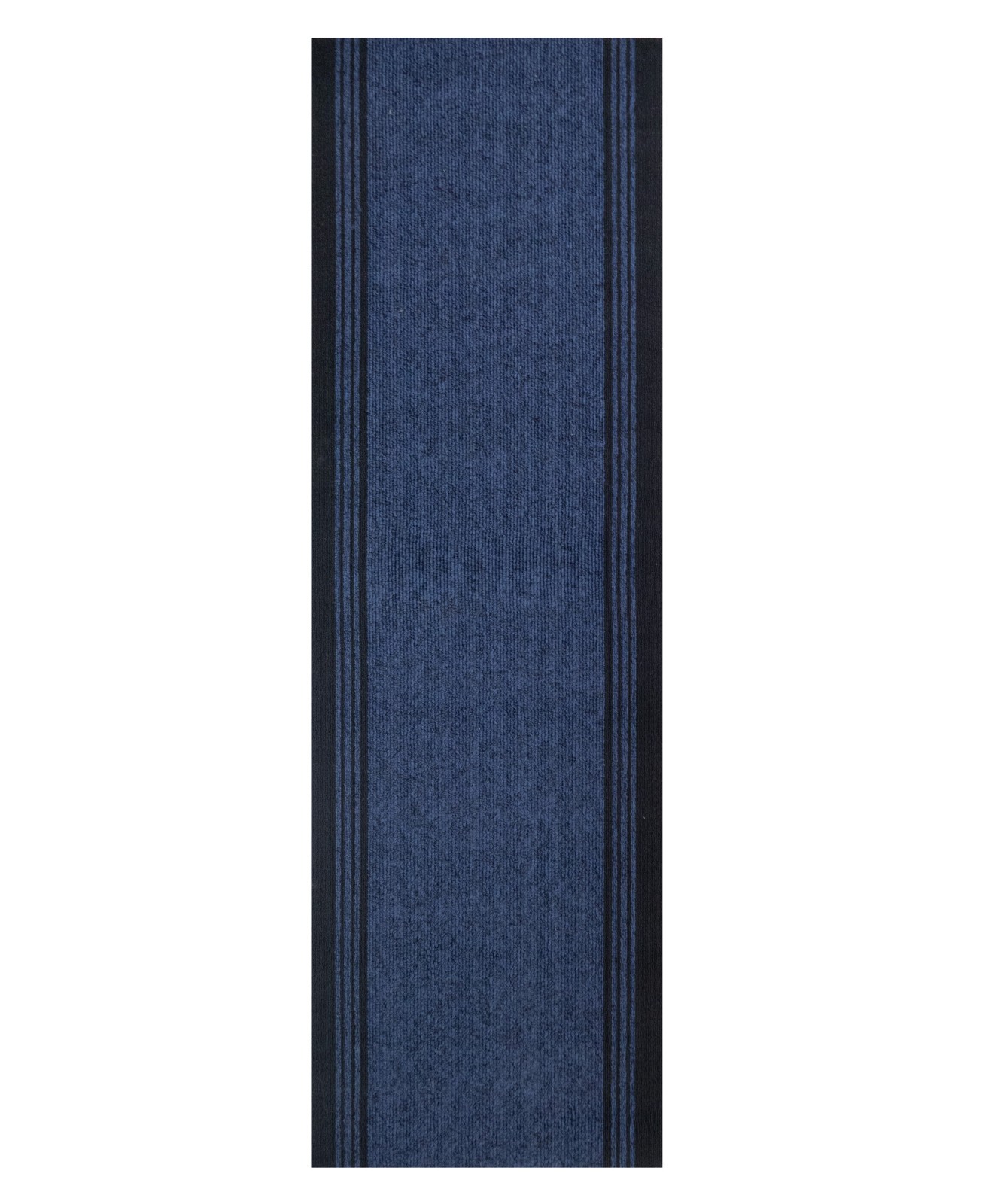 Anti Slip Low Profile Loop Pile Striped Blue Outdoor Heavy Duty Runner Rug gallery