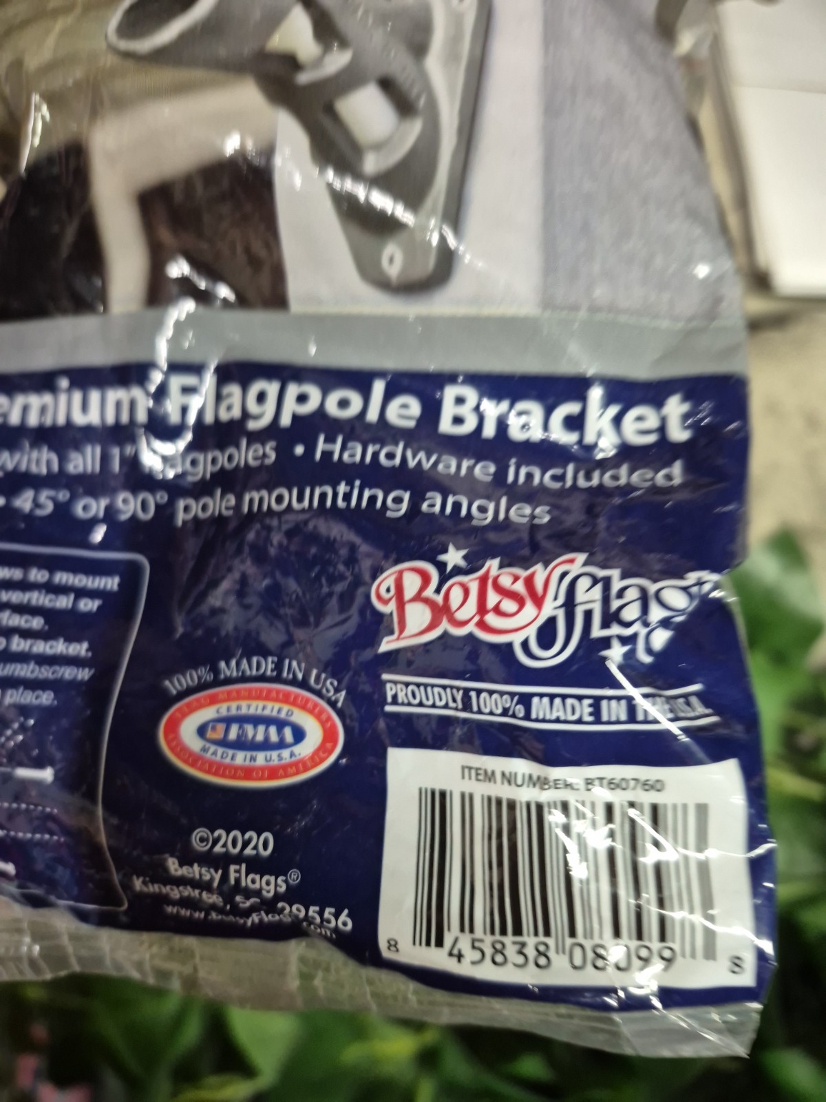 Betsy Flags 2 Position Cast Aluminum Premium Flagpole Bracket NEW Made in USA gallery