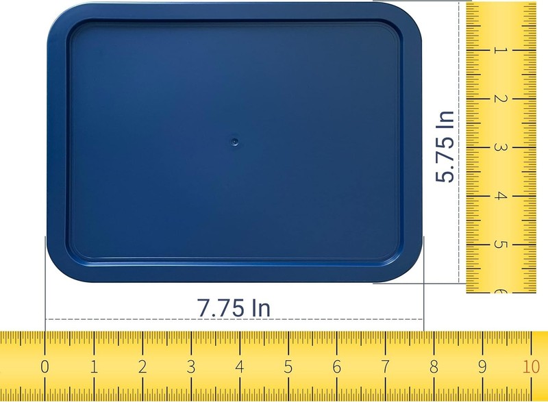Replacement Lids for Pyrex 7210-PC 3-Cup Rectangle Navy Blue 5.75x7.75" 6-Pack gallery