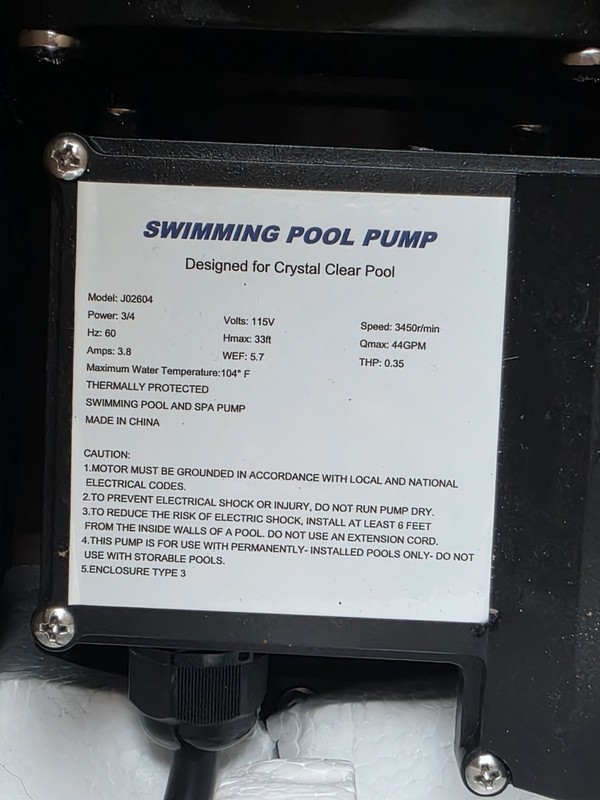 Yescom 3/4HP Pool Pump for Above Ground Pool 2640GPH gallery