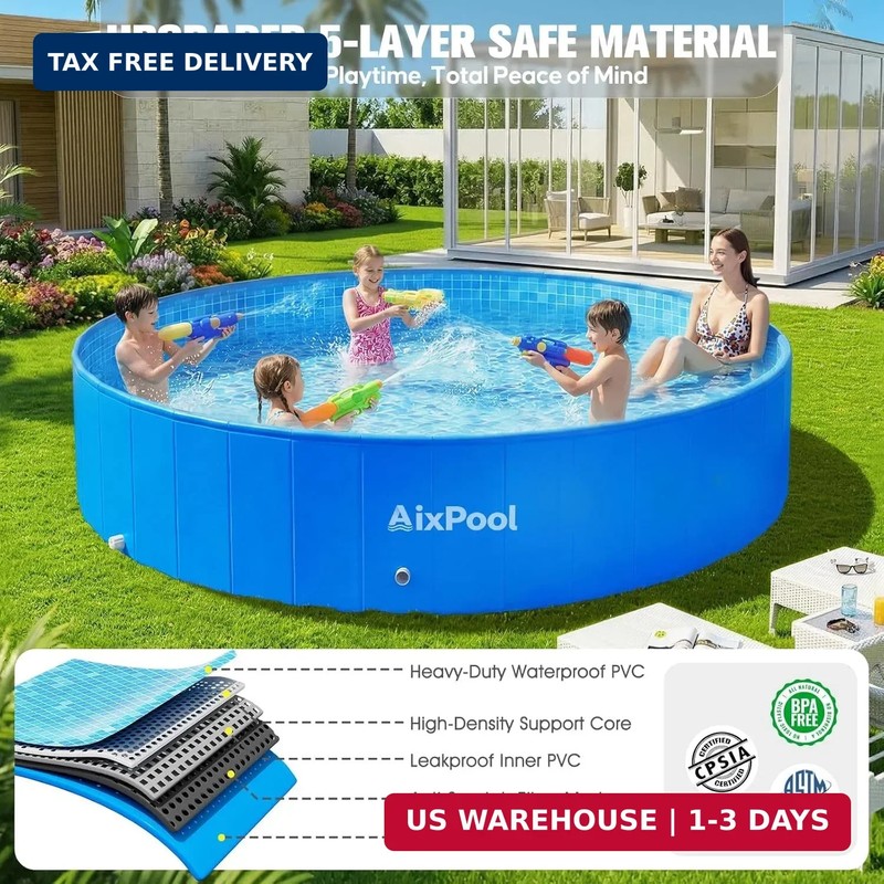2026 Large Foldable Pool,Non-Inflatable Pool for Adult,Foldable Swimming Pool,Pl gallery