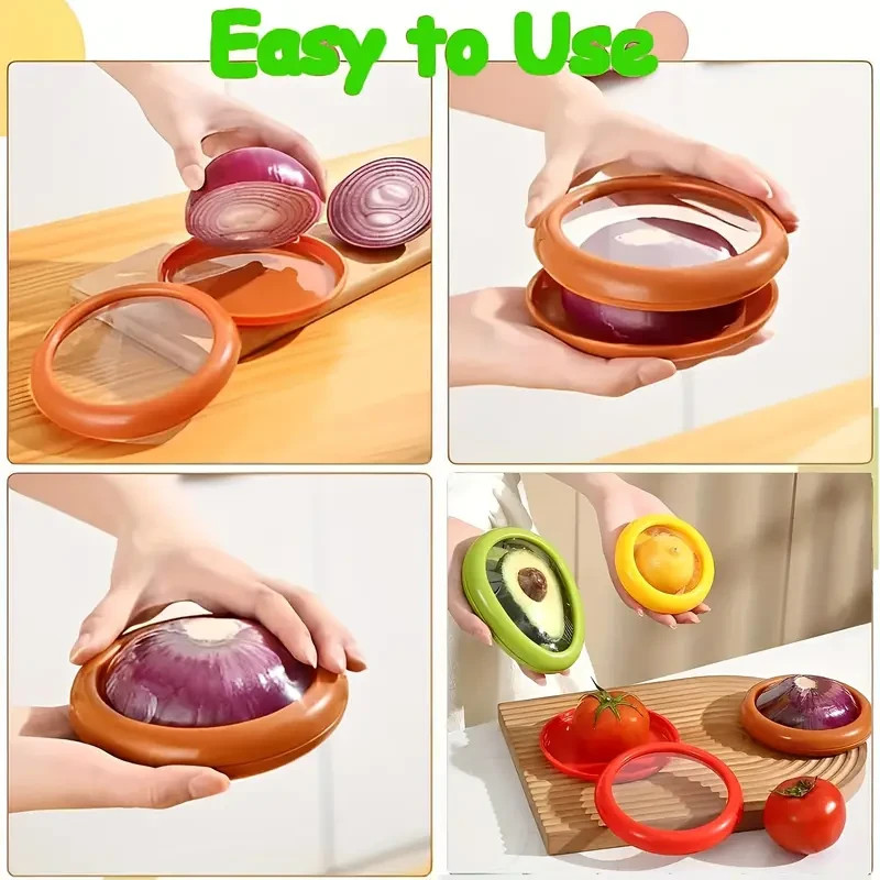 4 Pcs Fruit and Vegetable Antioxidant Storage Box, Silicone Fruit Storage Box gallery