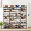 10-Tier Large Capacity Metal Shoe Rack 80-Pair Shoe Storage Organizer - Black gallery