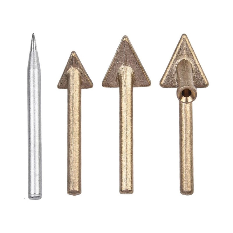 4PC Plastic Welding Tips Soldering Iron Copper Welder Kit Repair Car Bumper Tool gallery