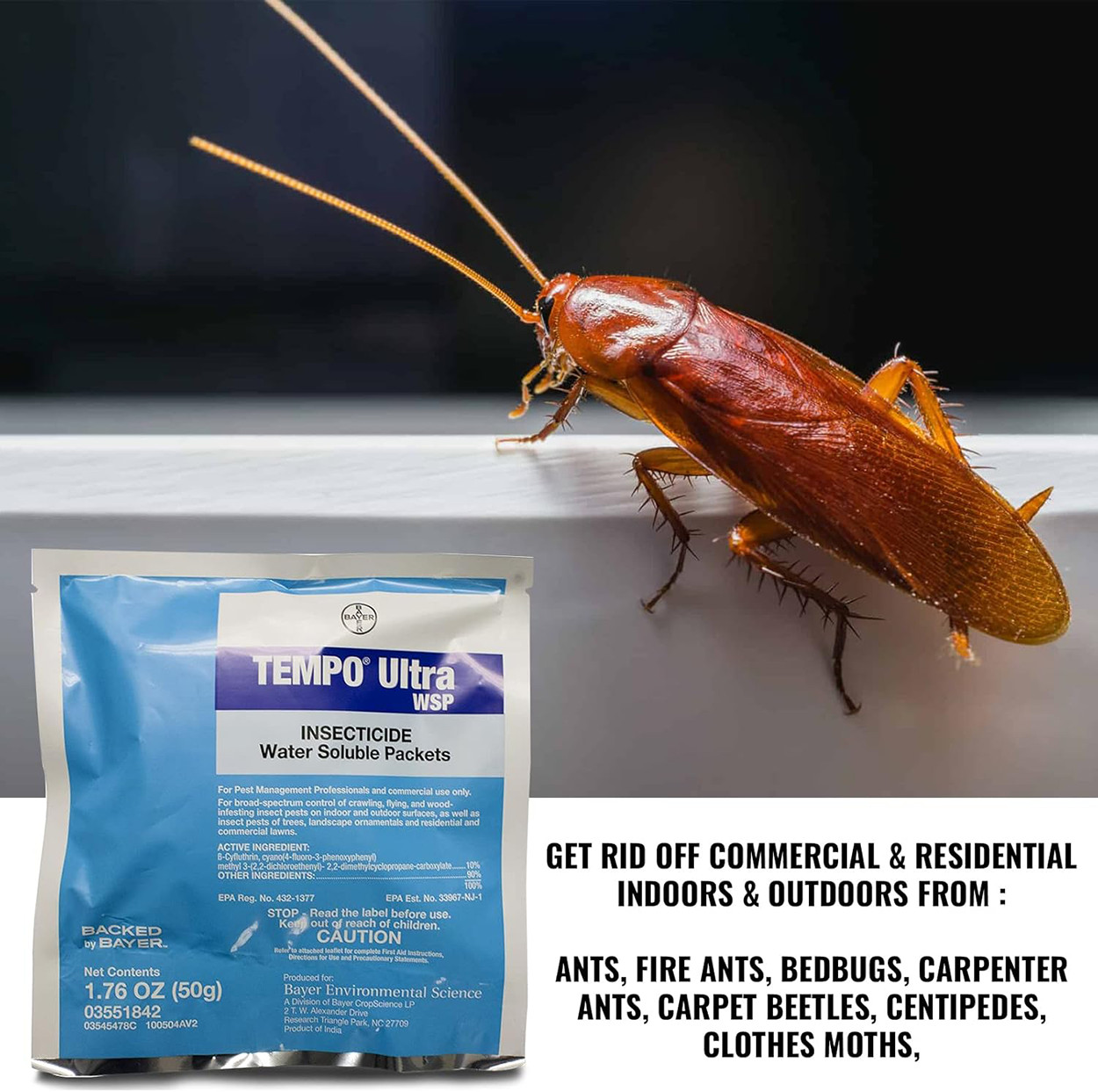 Tempo Ultra WSP Insecticide - 1 box (8 packets x 50g) by Envu gallery