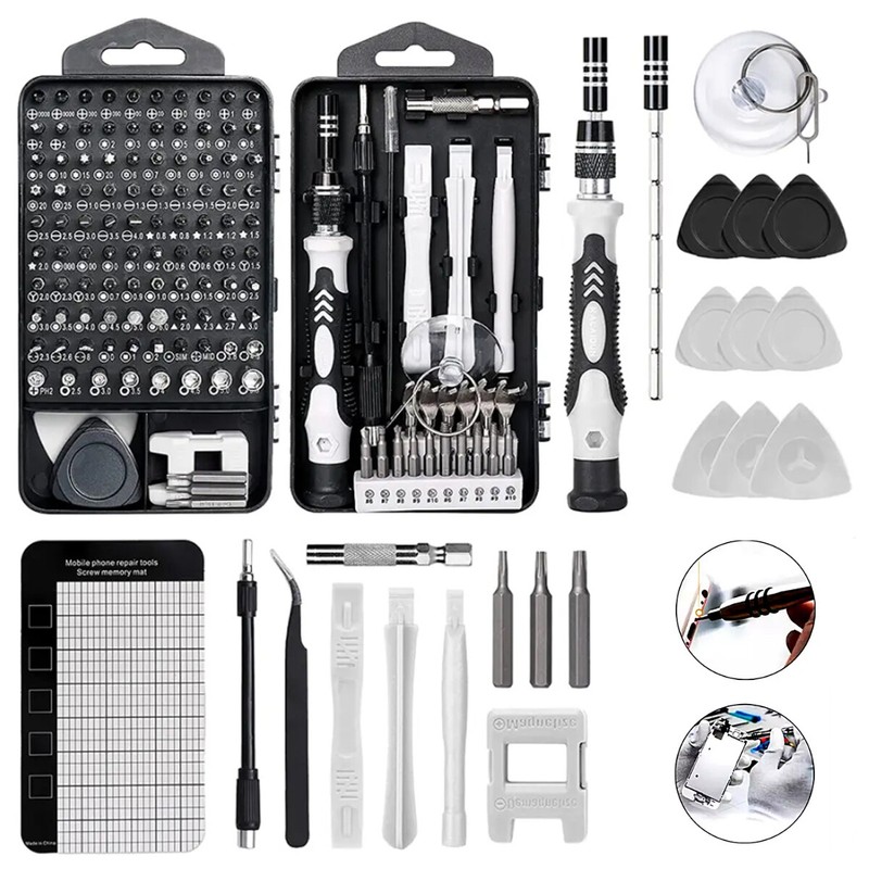 115 in 1 Precision Screwdriver Set Acssart Magnetic Bit Computer Repair Tool Kit gallery