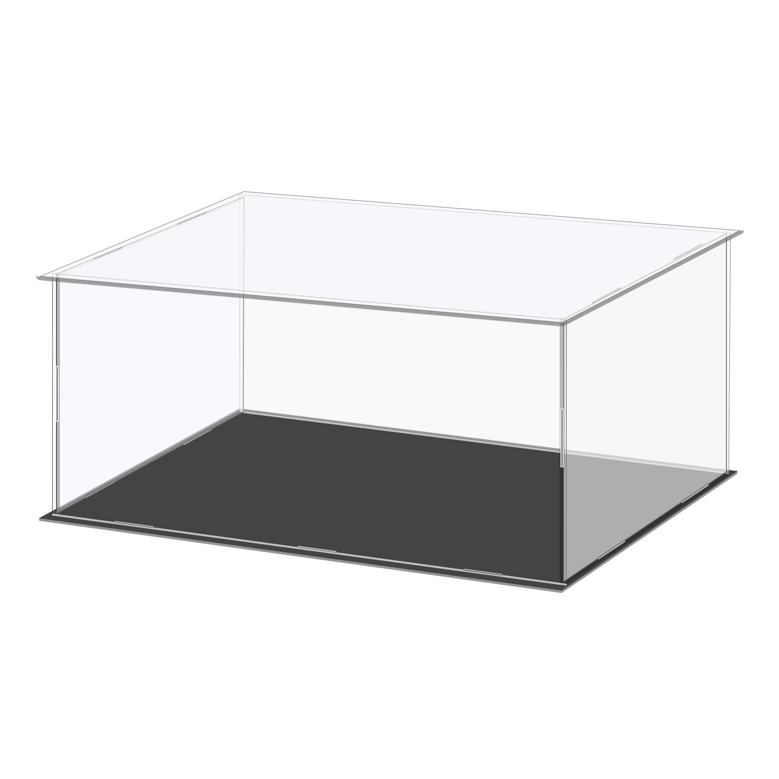 Acrylic Display Case Cube Storage Box Small Assemble Showcase 36x21x15.5cm gallery
