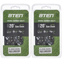 Semi Chisel Chainsaw Chain 20 Inch .063 3/8 72DL for Stihl Husqvarna 2 Pack