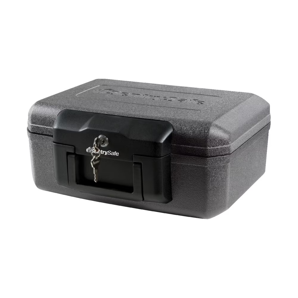 SentrySafe 1200 Fire-Resistant Box Safe with Key Lock 0.18 Cu. ft., Black gallery