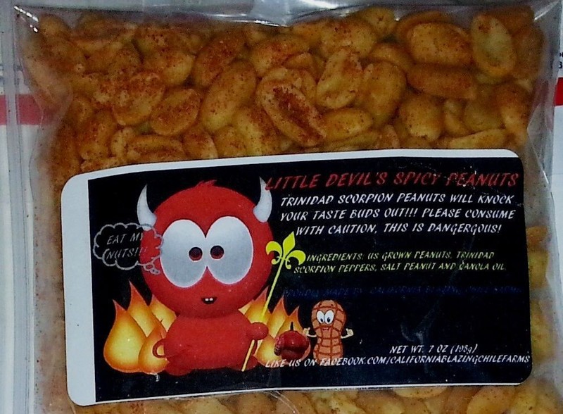Carolina Reaper/ Moruga Scorpion/ Ghost Pepper PEANUTS~7 OUNCE OF INFERNO NUTS. gallery