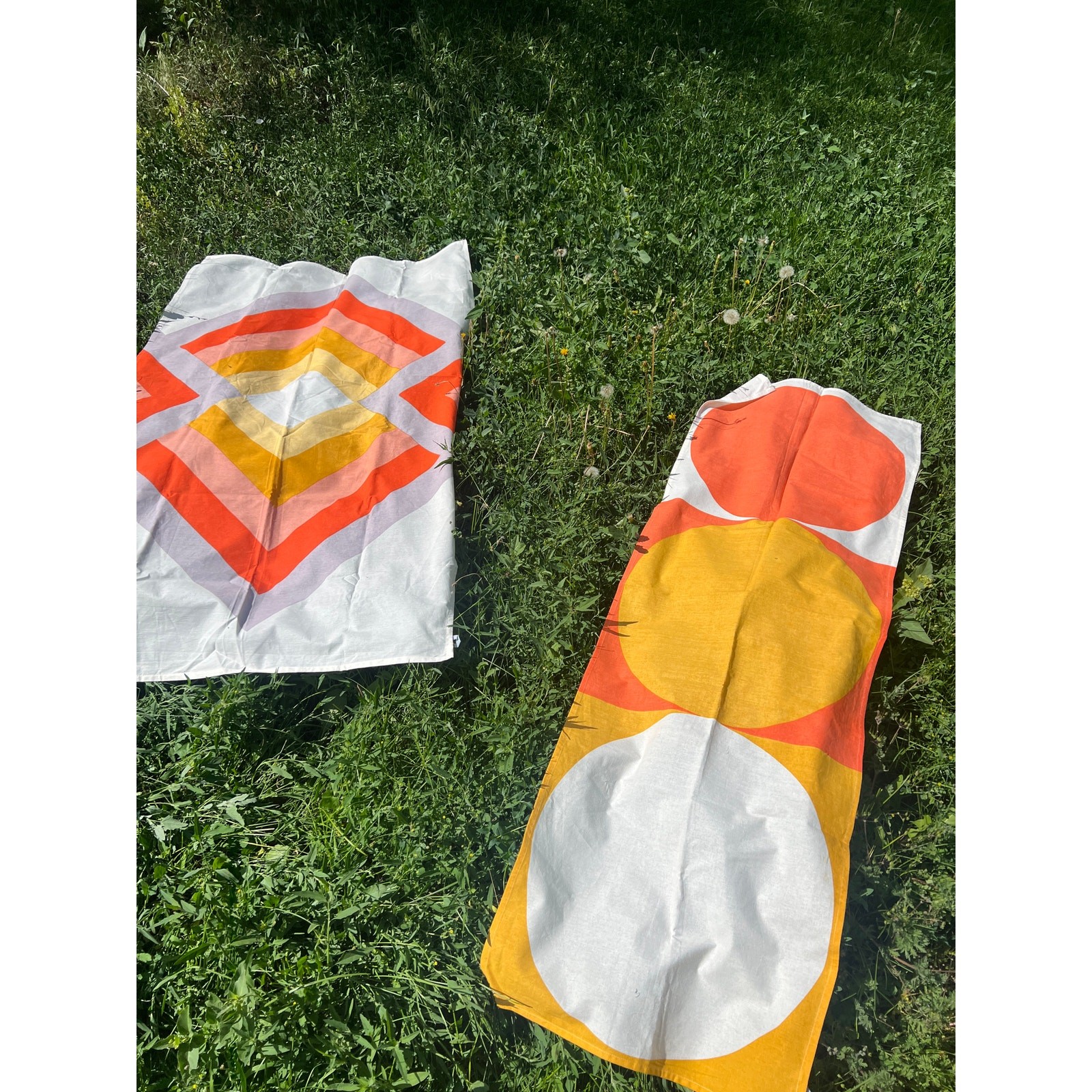 Tapestry, retro, 70s, orange, geometric, Orange Yellow, Wall Hanging 70s style gallery