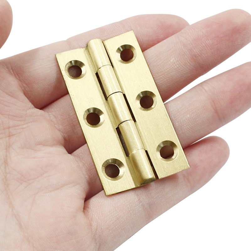Murtenze 8 Pcs 2 Inch Mini Solid Brass Hinges,Brass Cabinet Hinges Small Box Hin gallery