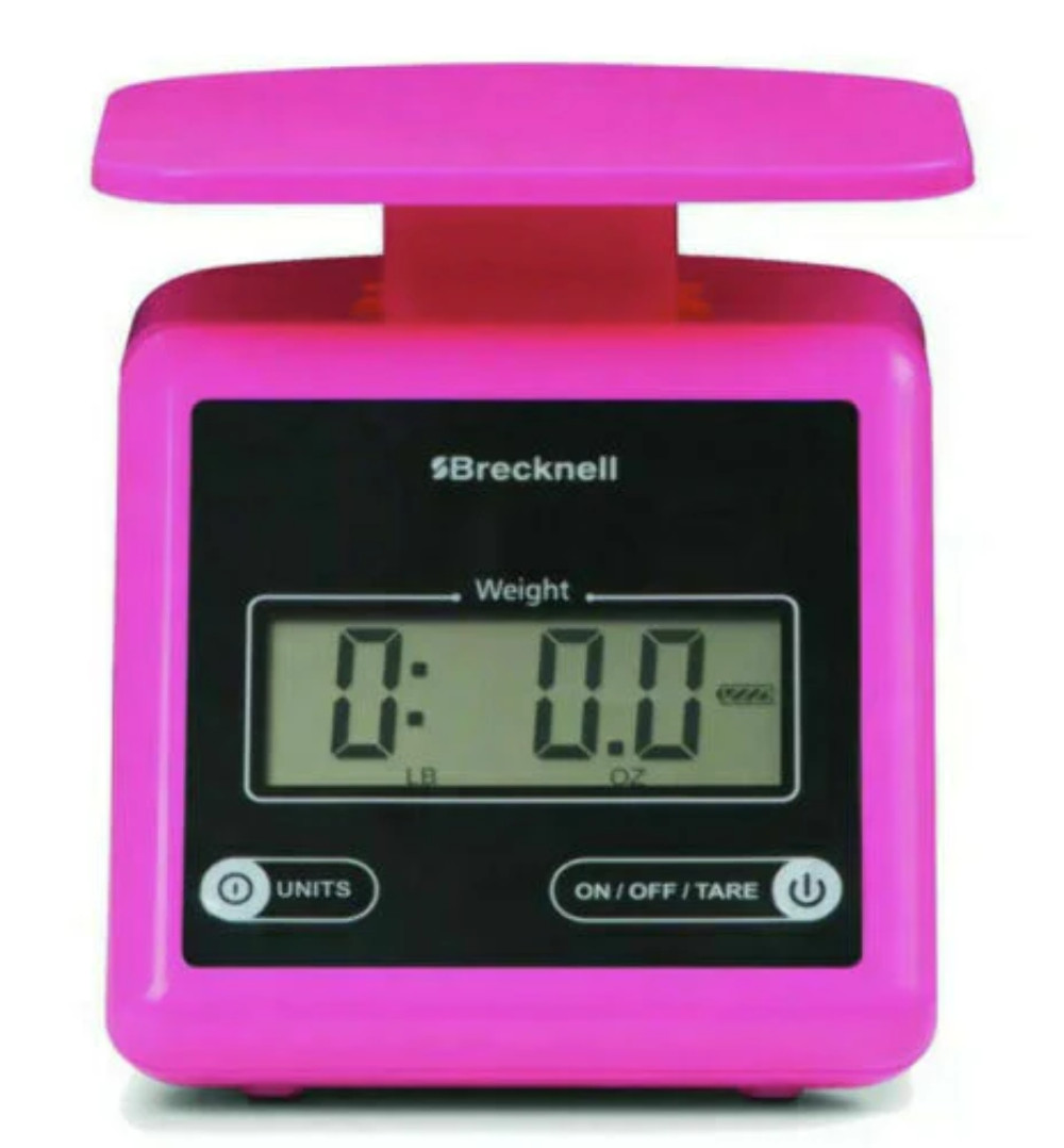 Brecknell PS7 Electronic Portable Parcel Scale 7 lb x 0.5 oz Pink gallery
