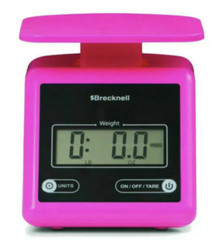 Brecknell PS7 Electronic Portable Parcel Scale 7 lb x 0.5 oz Pink