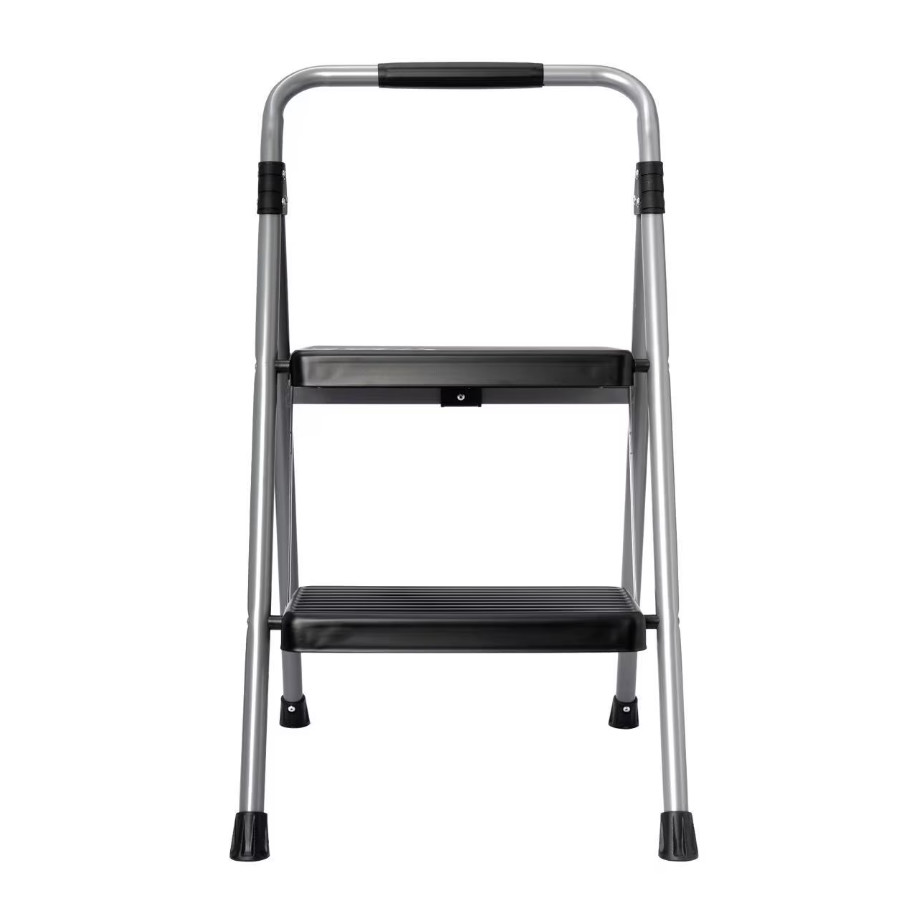 2 Step Ladder Stool Folding Steel Platform Step Stool Anti Slip 225lbs gallery