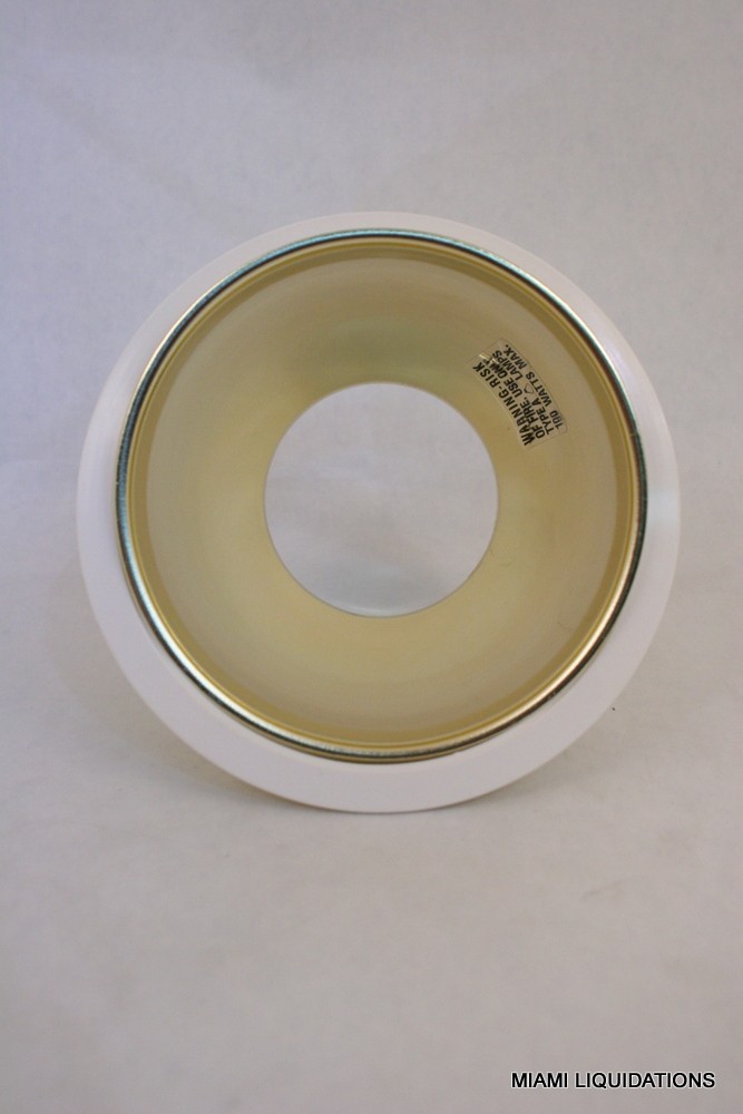 Nutone R-37-G-WH 5in Adjustable Reflector Cone Trim Gold/white gallery