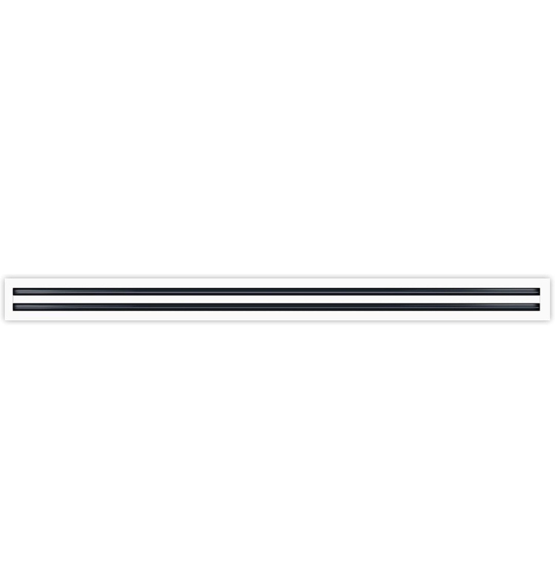 72" Linear Slot Diffuser - (2 Slot) Double Slot - White Decorative Air Vent AC gallery