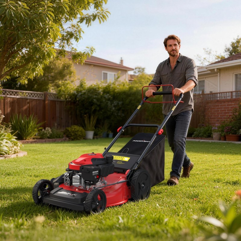 PowerSmart 21" Self-Propelled Gas Lawn Mower, 170cc Engine, 3-in-1, Lawn Care gallery