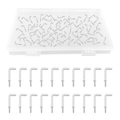 L Shaped Hooks, 80Pcs Plastic-Coated Surface Shouldered Dresser Cup Right Ang…
