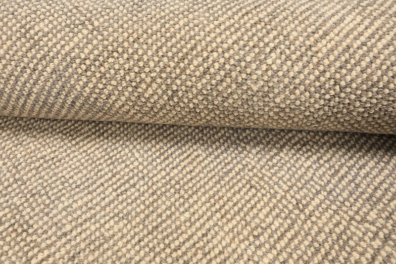 Multi Sizes Hand Loomed Wool Beige, Graphite Handmade Rug gallery