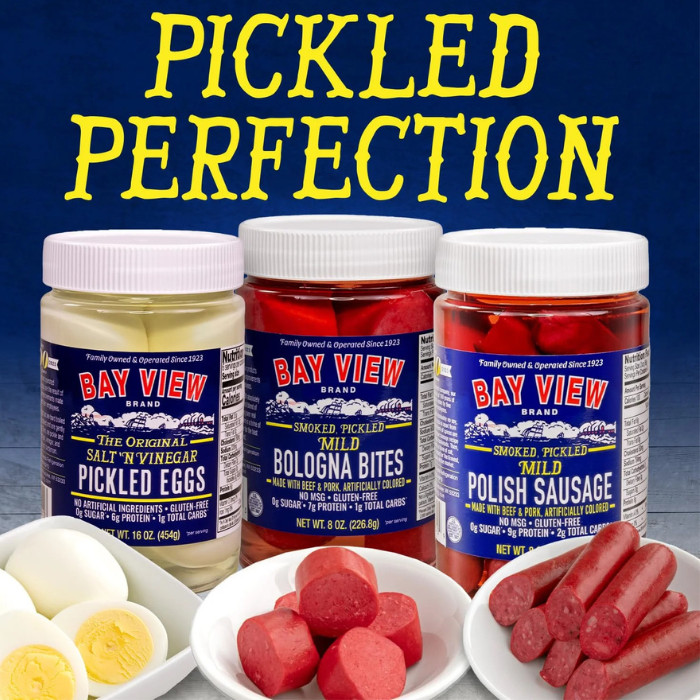 Bay View Smoked Pickled Polish Sausage Mild 8oz | Gluten Free No MSG gallery