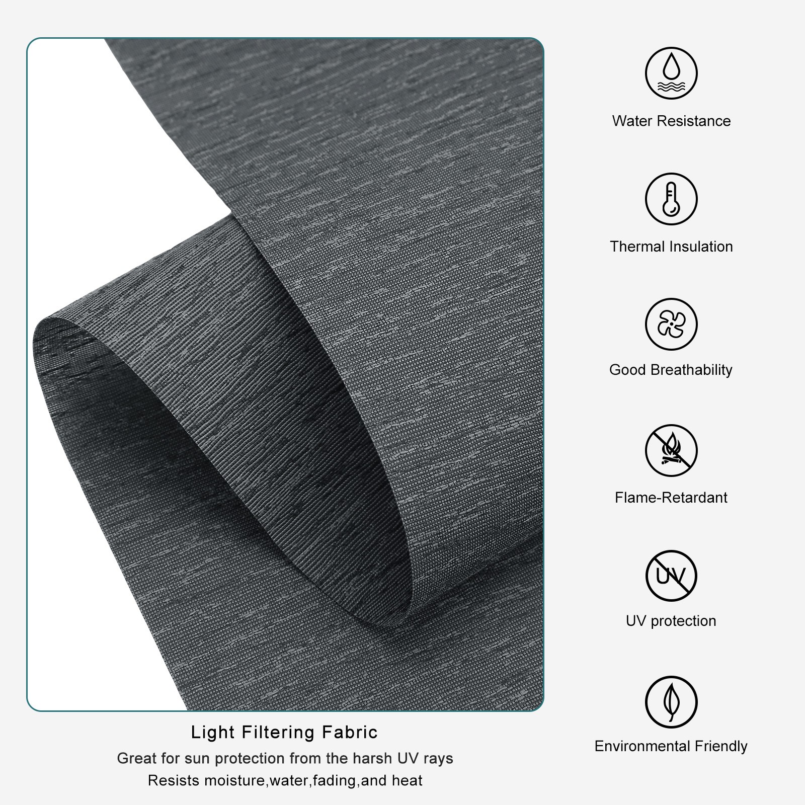 Changshade CUSTOM Corded Light Filtering Waterproof Window Blinds Roller Shades gallery