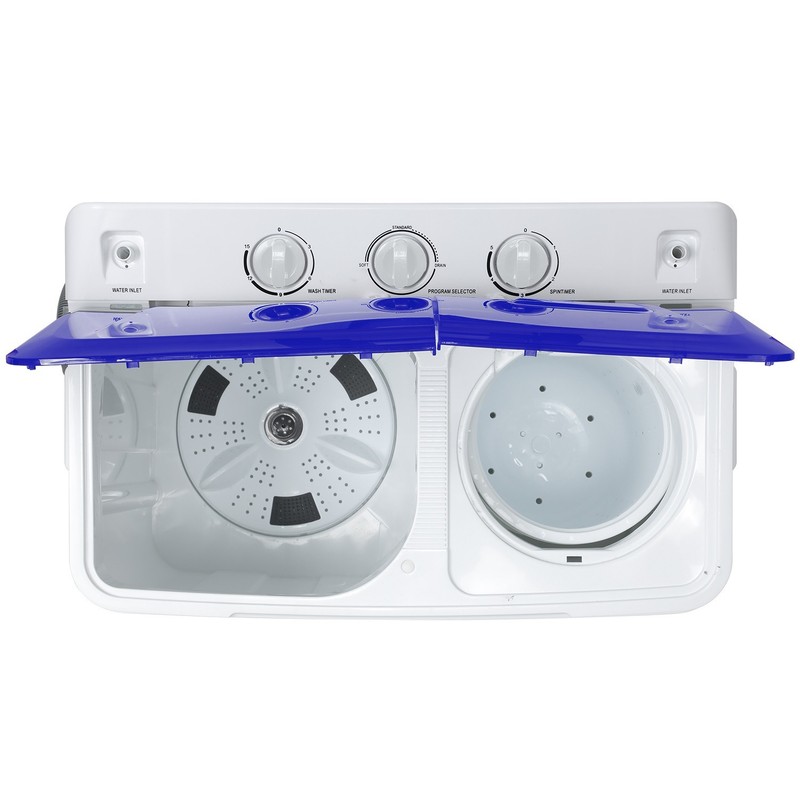30lbs Compact Portable Semi-Automatic Twin Tub Washing Machine Washer Spinner US gallery