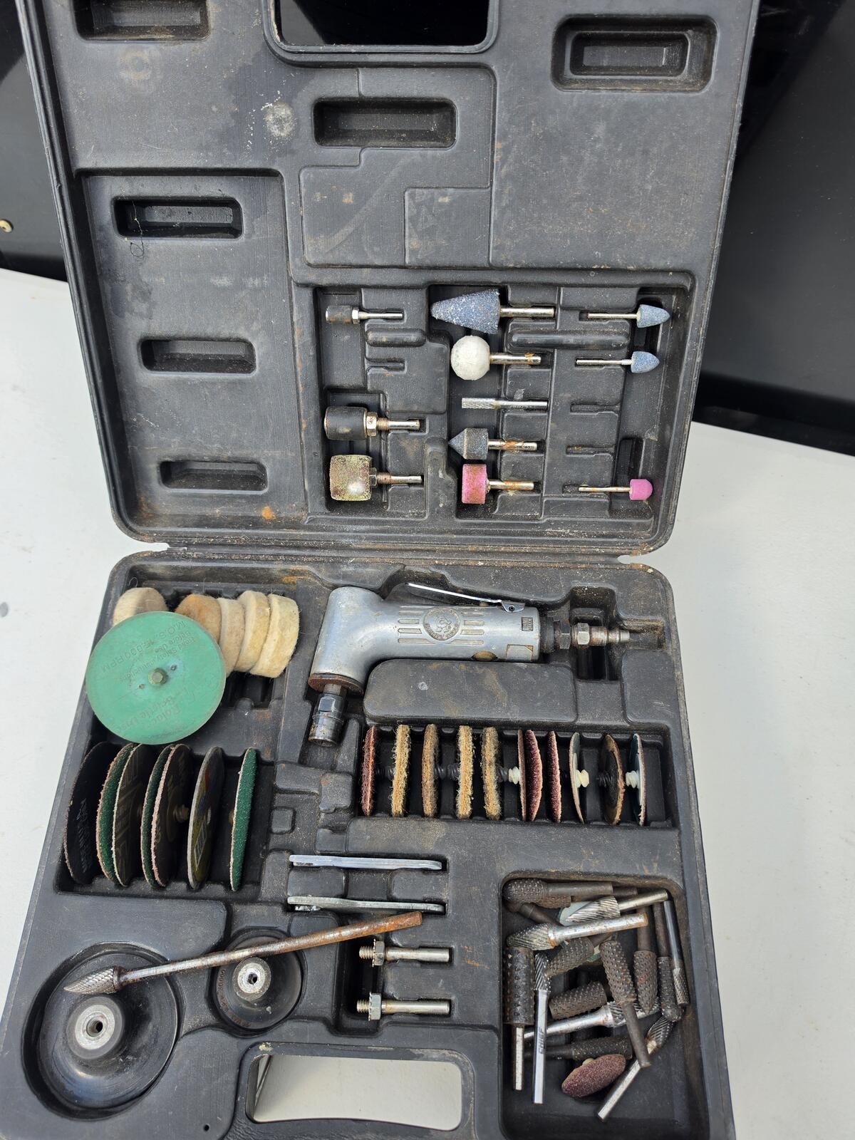 Cornwell Pneumatic Air Die Grinder Kit Rotary Tool Set Case gallery