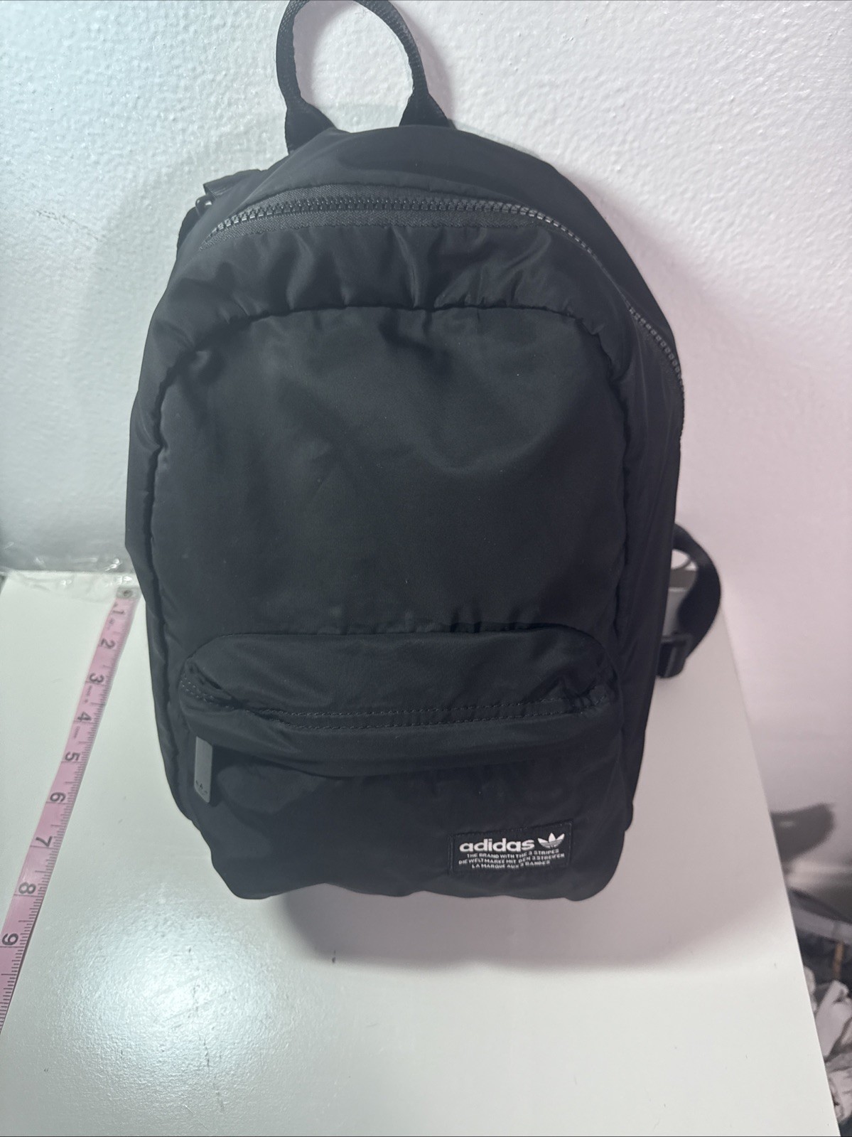 Adidas, Black Medium Size Nylon Backpack 4