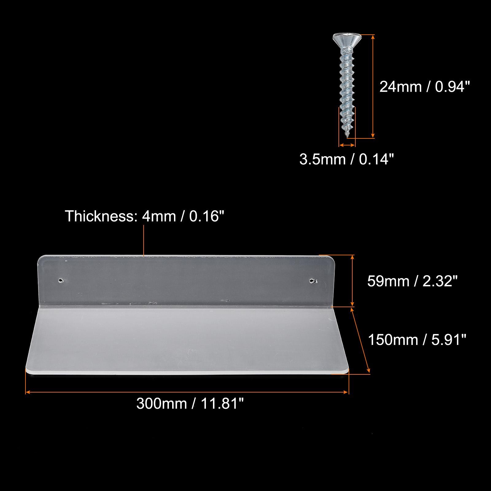 Acrylic Floating Shelf 11.81 x 5.91 Inch Floating Wall Mounted Shelf Transparent gallery