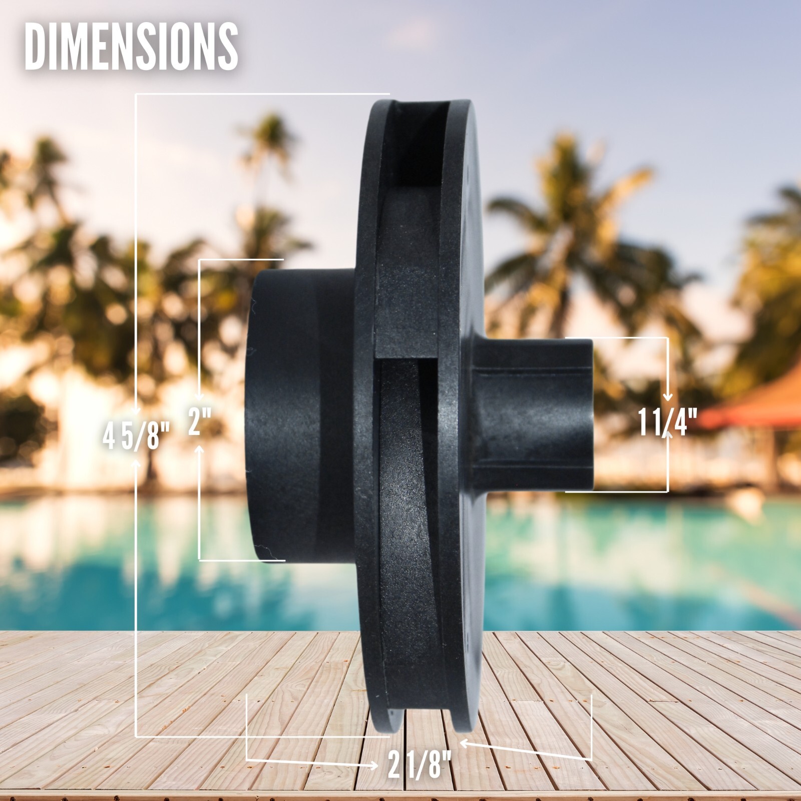 355067 1 HP Impeller Compatible with Pentair Superflo, SuperMax Pool/Spa Pumps gallery