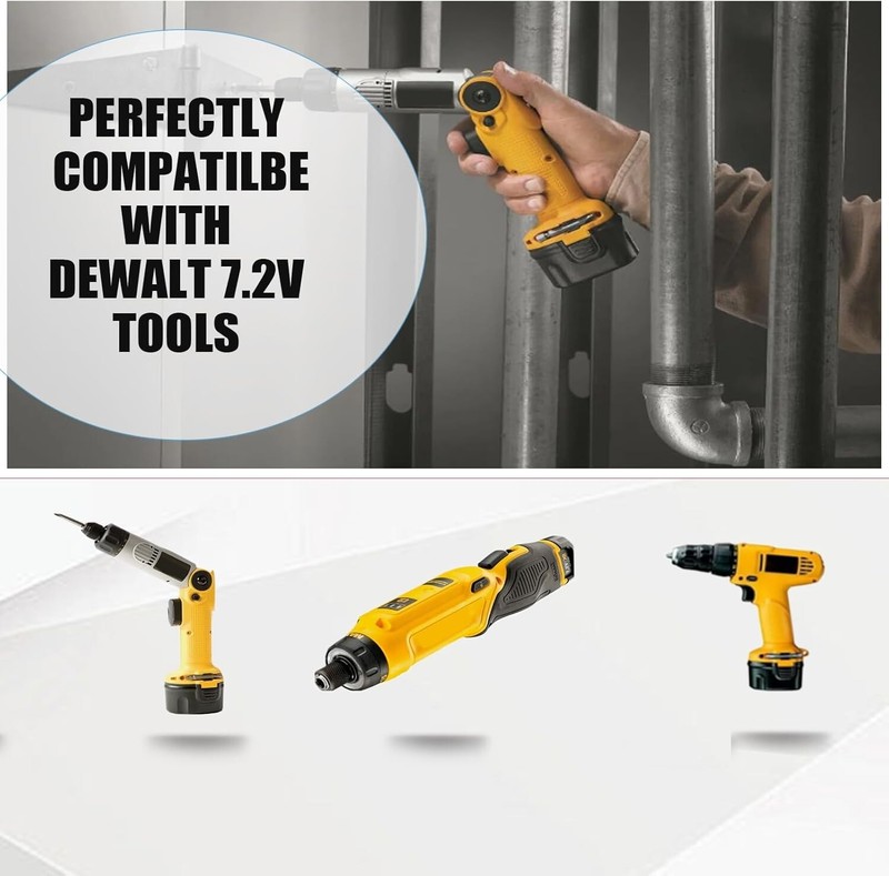 Replacement For Dewalt DW9057 7.2Volt NiMH Battery DW920 DE9057 DE9085 /Charger gallery