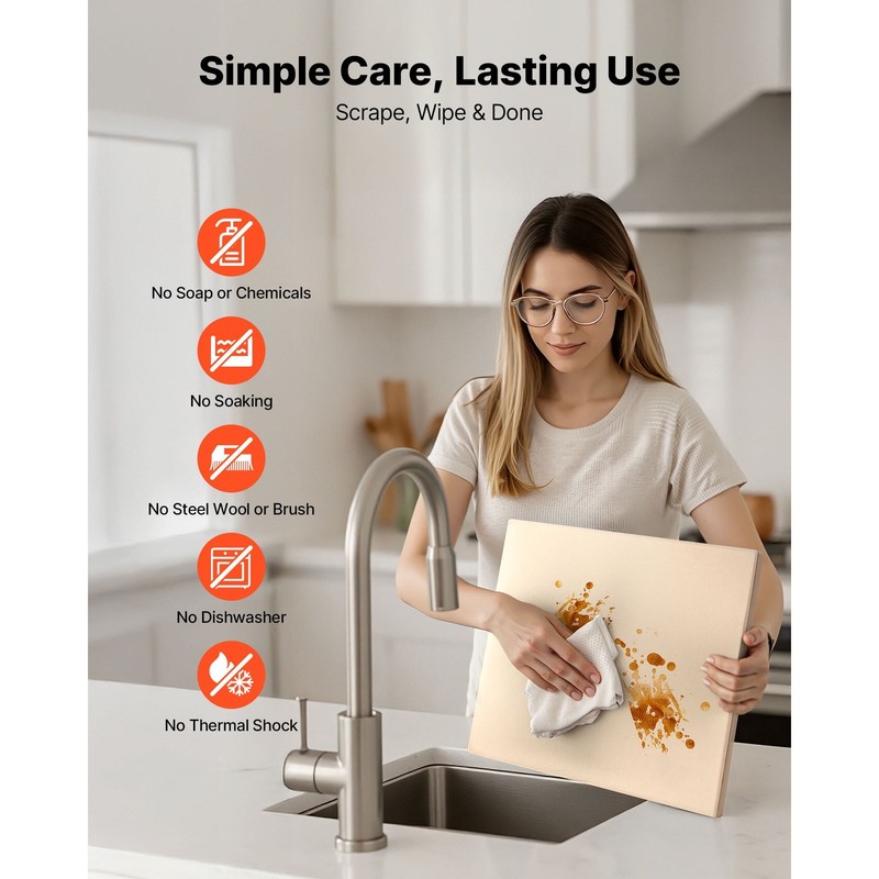 Rectangular Cordierite Pizza Stone, 15 x 12 in,Durable Baking Stone with Scraper gallery