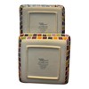 2 Pampered Chef Simple Additions 7.25” Square Plates – Colorful Squares EXC gallery