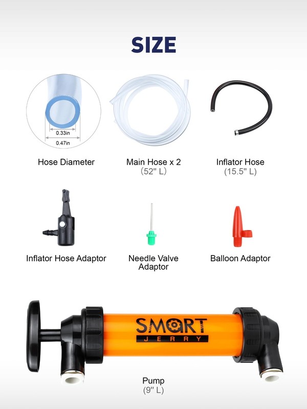 Siphon Pump for Gasoline & Fluids - Manual Fuel Transfer, Oil & Antifreeze Pump gallery