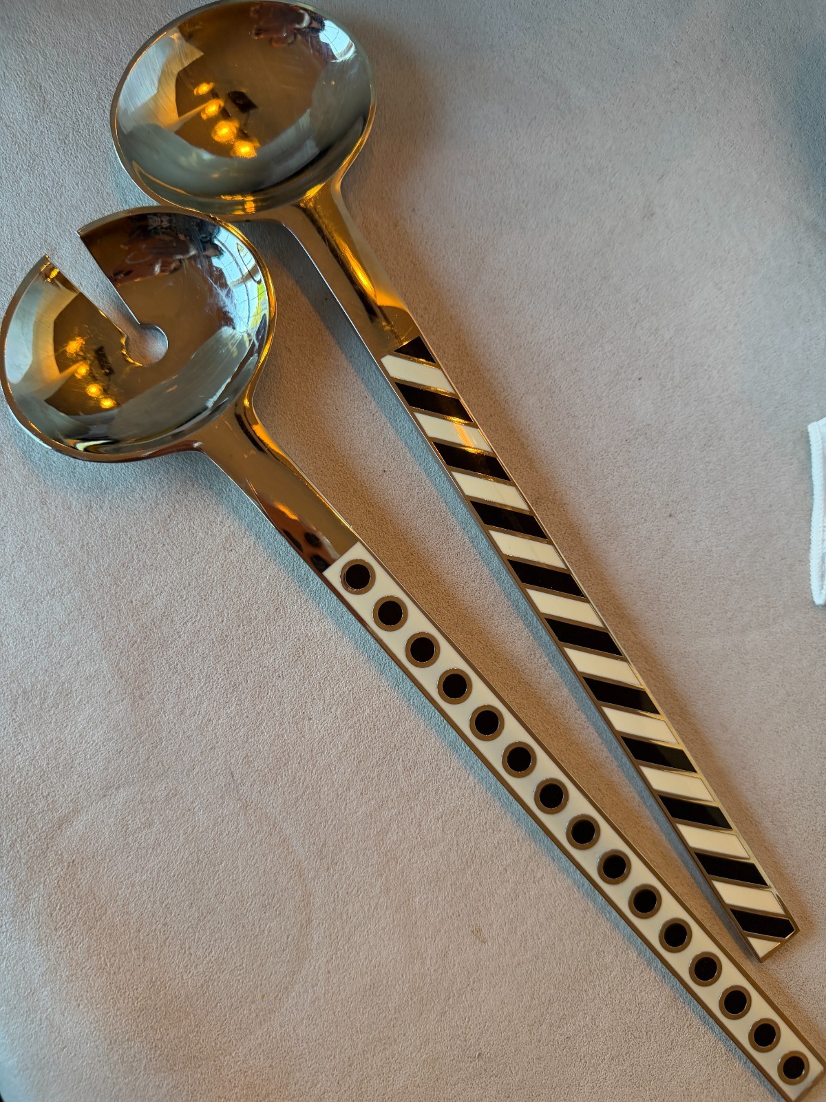 Kate Spade Lenox Pierrepont Place Two-Piece Salad Serve Set Silver Plate Enamel gallery