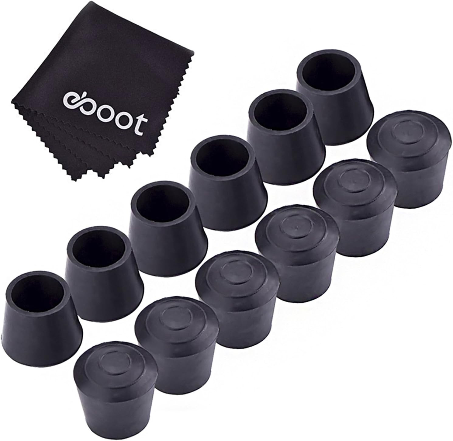 Table Chair Rubber Leg Tips Caps, 7/8 Inch, 12 Pack, Black gallery